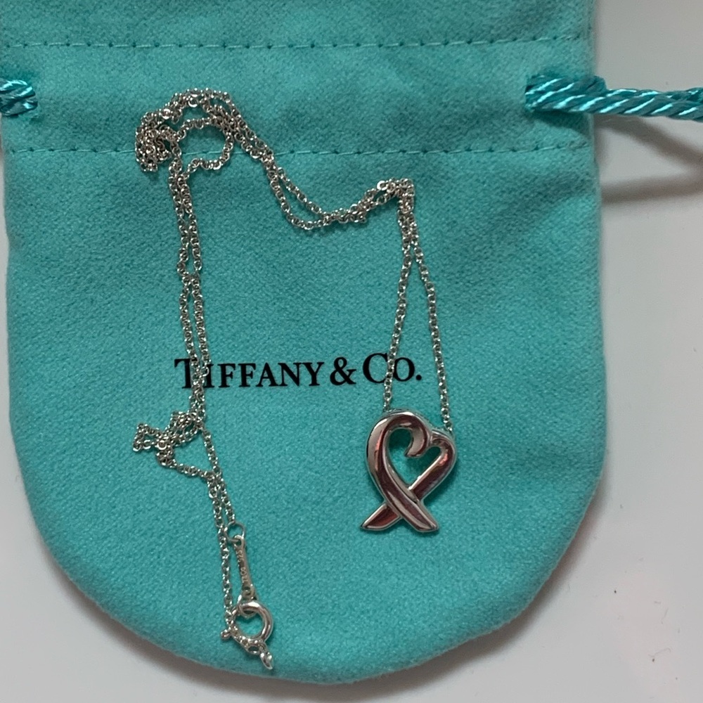 Tiffany & Co Paloma Picasso Loving Heart Pendant necklace sterling silver